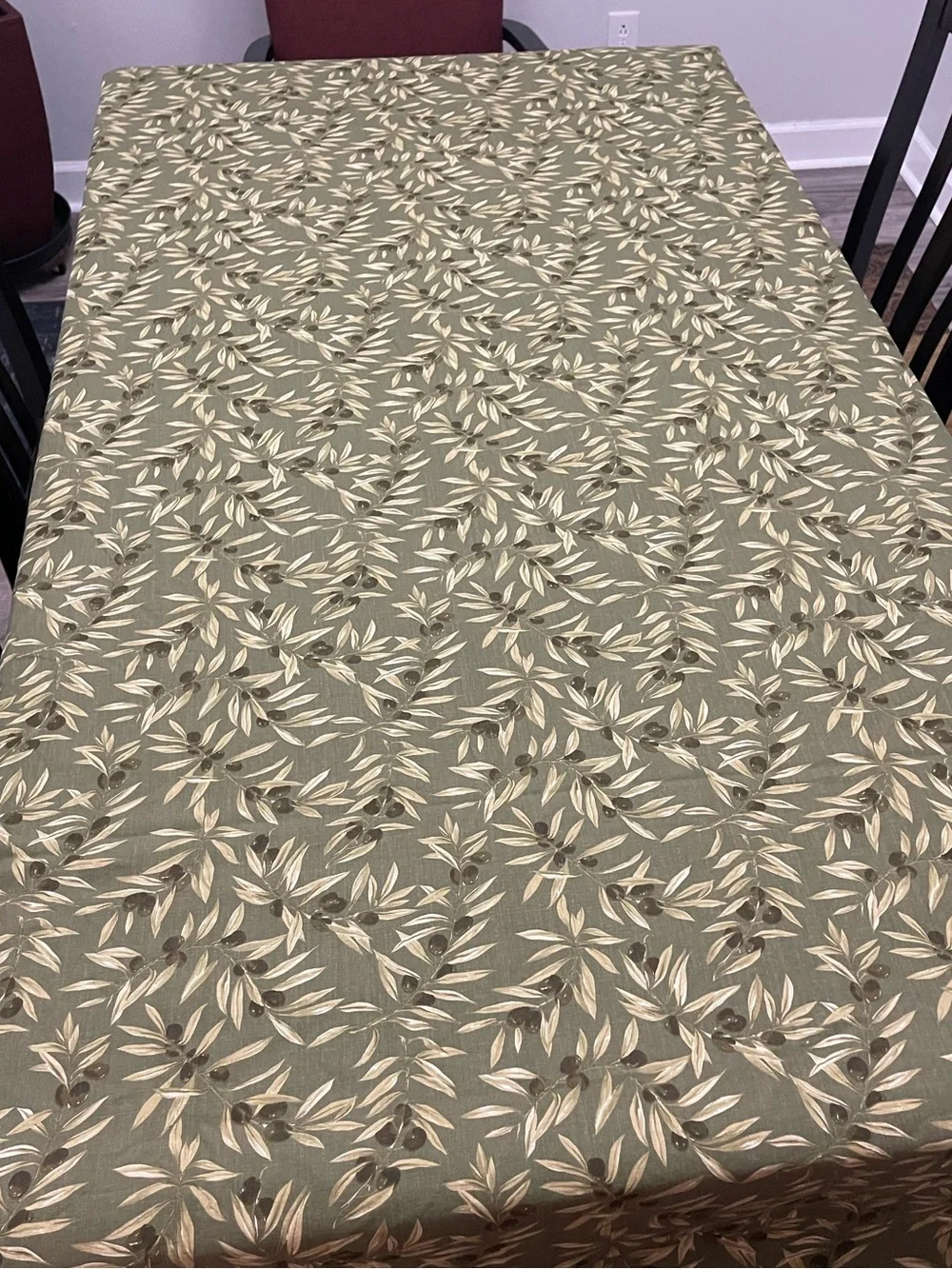 Williams Sonoma 1 Tablecloth 8 Napkins Made In Italy Green With Black Olives